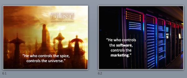 He who controls the software, controls the marketing.