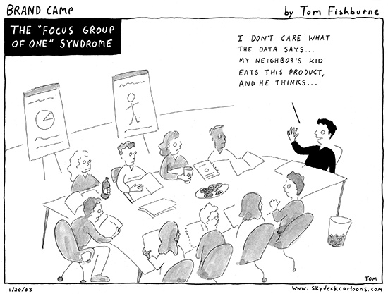 Cartoon about marketers' statistical failings
